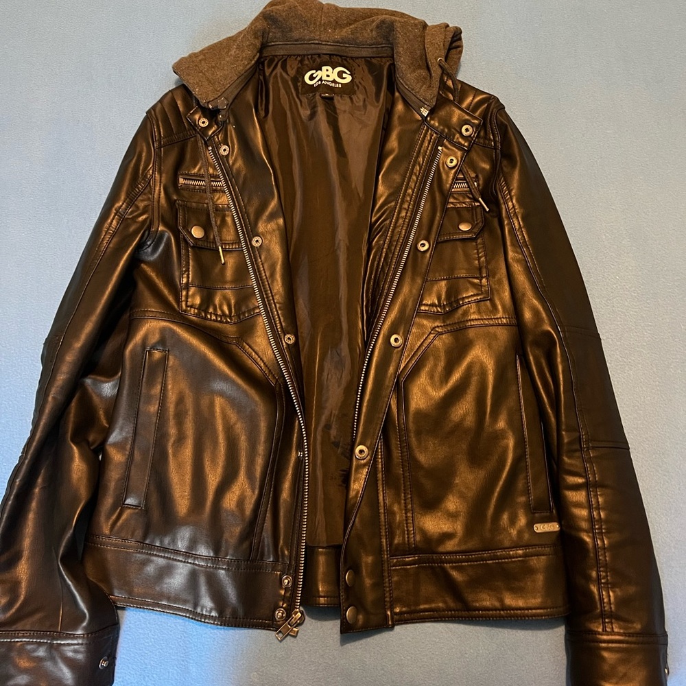 Jacket with grey hood. G By Guess. Size: XS. Color: Black.